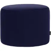 Livin24 Velvet poef Anna donkerblauw