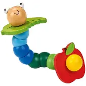 ISBN Krabbelkäfer buigzame houten rups 2 assorti