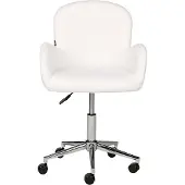 Beliani PRIDDY - Bureaustoel-Wit-Bouclé
