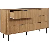 Beliani BRADLEY - Dressoir - Lichthout/Zwart - MDf