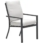 Garden Impressions Sergio dining tuinstoel carbon black / dessert zand - Aluminium - Stapelbare stoel -