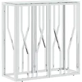 Super Merchant Wandtafel 70x30x70 cm roestvrij staal en glas