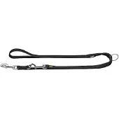 Hunter - V-Lijn - Hondenriem Länge max. 200 cm - Breite 1,6 cm, zwart