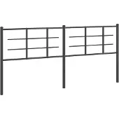 vidaXL Vervangend hoofdbord 200 cm metaal zwart