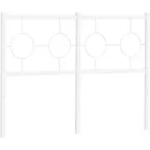 vidaXL Vervangend hoofdbord 120 cm metaal wit