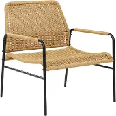 Beliani PRASIMO - Tuinstoel set van 2 - Naturel - PE Rotan