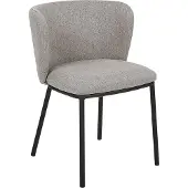 Beliani MINA - Eetkamerstoel-Grijs-Polyester