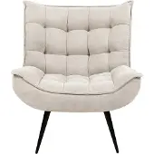 Beliani ALVESTA - Fauteuil-Beige-Polyester