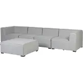 Beliani AREZZO - Tuinbank voor 4 - Lichtgrijs - Polyester