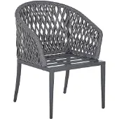 Beliani LIPARI - Tuinstoel-Grijs-Aluminium