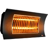 DRL Products OASI Low Glare infrarood-verwarmer Terrasstraler, 25cm x 60cm | Zwart