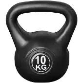 Ivol Kettlebell voor binnen en buiten - Kunststof - Zwart - 10 kg
