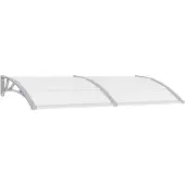 vidaXL Deurluifel 200x75 cm PC grijs en transparant