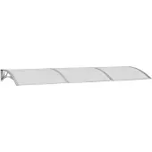 vidaXL Deurluifel 300x100 cm polycarbonaat grijs