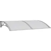 vidaXL Deurluifel 150x100 cm polycarbonaat grijs