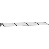 vidaXL Deurluifel 350x75 cm polycarbonaat zwart en transparant