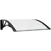 vidaXL Deurluifel 80x75 cm polycarbonaat zwart en transparant
