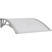 vidaXL Deurluifel Grijs en Transparant 100x75 cm Polycarbonaat