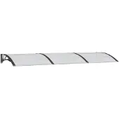 vidaXL Deurluifel 300x100 cm polycarbonaat zwart