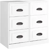 vidaXL Dressoir 70x35x67,5 cm bewerkt hout hoogglans wit