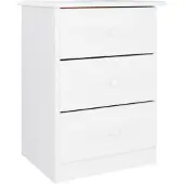 vidaXL Nachtkastje ALTA 41x35x55,5 cm massief grenenhout wit