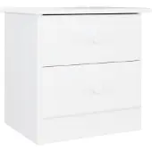 vidaXL Nachtkastje ALTA 41x35x41 cm massief grenenhout wit