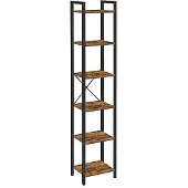 OSKAR Industriële boekenkast - bruin - 187 cm