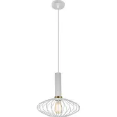 Fantasia OONAH 1xE27 D290xH300 Wit / goud + 3m kabel wit stof