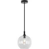Fantasia 3403620 Osira Pendel E27 Zwart, Helder Glas Ø200mm
