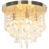 QAZQA Smart plafondlamp goud met glas incl. 6 Wifi G9 - Medusa