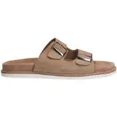 Manfield Beige suède slippers | Maat 45
