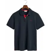 Gant Polo Men Contrast Pique Polo Evening Blue-XS