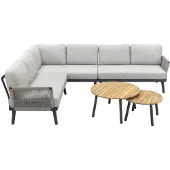 Van der Garde Tuinmeubelen Durban/mindo loungeset - hoekbank - 3-delig