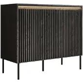 Meubella Dressoir Timoteo - Mat zwart - 98 cm