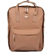 Enrico Benetti Taupe Rugzak: Ruim, Functioneel & Perfect met Laptopvak van Enrico Benetti - 43cmx30cmx10cm - 2 incl.laptop vak en 1