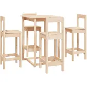 vidaXL 5-delige Barset massief grenenhout