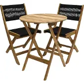 SenS-Line lanzarote bistroset zwart en 3-delig