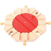 Bigjigs Draaischijf - Houten treinbaan accessoires - 8 richtingen