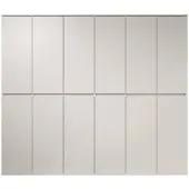 Trendteam Garderobe, multifunctionele kast Nevada, 12 deuren, wit, melamine, afmetingen circa 222 x 191 x 34 cm