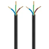 Universal Elektrakabel 3-aderig | 3x 1,00mm | zwart | 5 meter