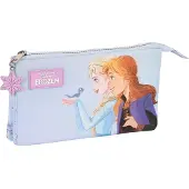 Safta Pennenetui met 3 vakken Frozen Believe Lila 22 x 12 x 3 cm