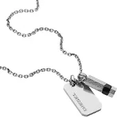 Diesel Ketting zwart / zilver