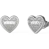 GUESS Oorbellen, Romantische Studs Party Kristal Stalen Oorbellen JUBE02173JWRHT/U, (Roestvrij staal)