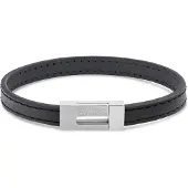 Calvin Klein Armband zwart / zilver