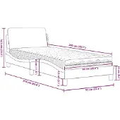 vidaXL Bed met matras "Dover" kunstleer zwart 90x200 cm