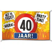 Paper Dreams Gevel Vlag - 40 Jaar Multi multi Polyester Vlag