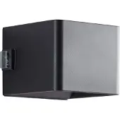 Krups Buitenwandlamp Iseo - Zwart - Warm Wit - 4w - Met Sensor