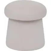 Atmosphera Poef Noa velvet Ø37xH40cm - Lichtgrijs