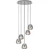 Eglo Albarino, Chrom, Zwart, Transparant, Staal, Glas, Binnen, IP20