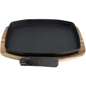 The Bastard Sizzling Plate & Holder Cast Iron 24x32 cm